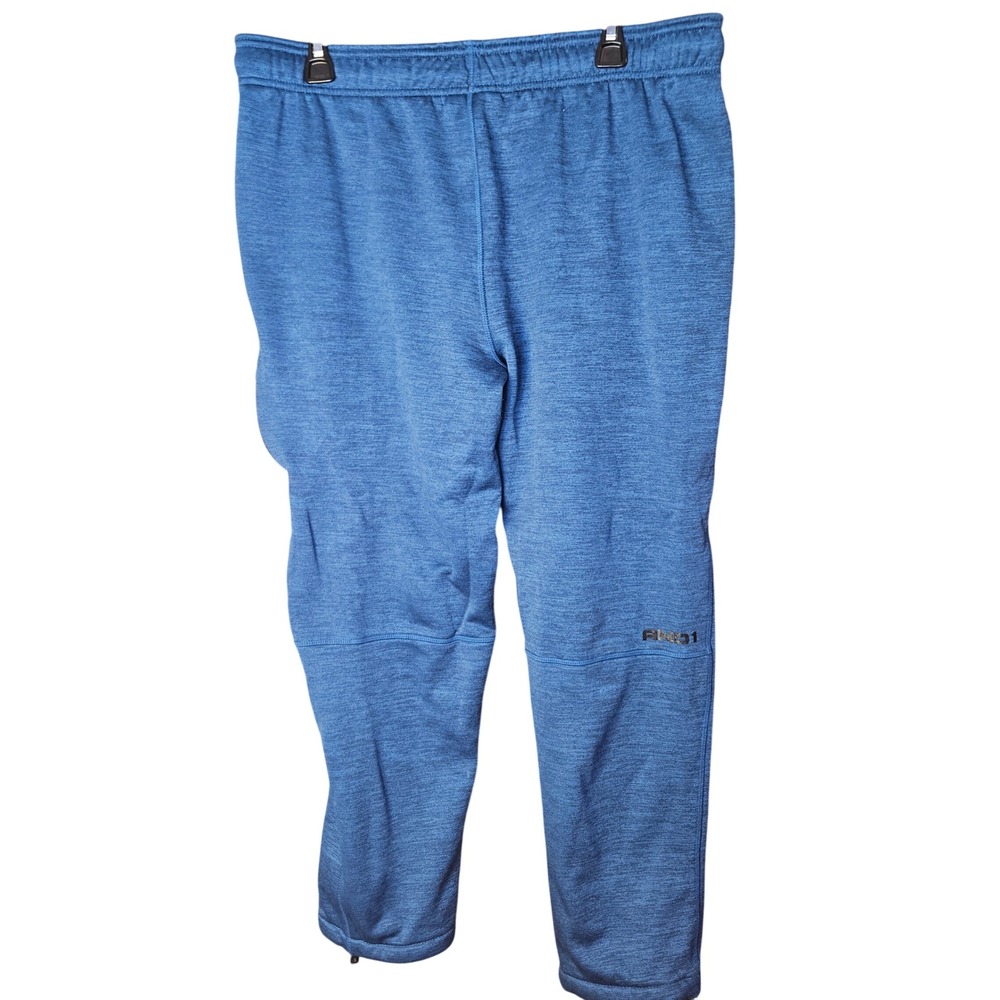 AND1‎ Mens Fleece Joggers Blue Heathered Sweatpants XL Zipper Pocket ANM204PA01